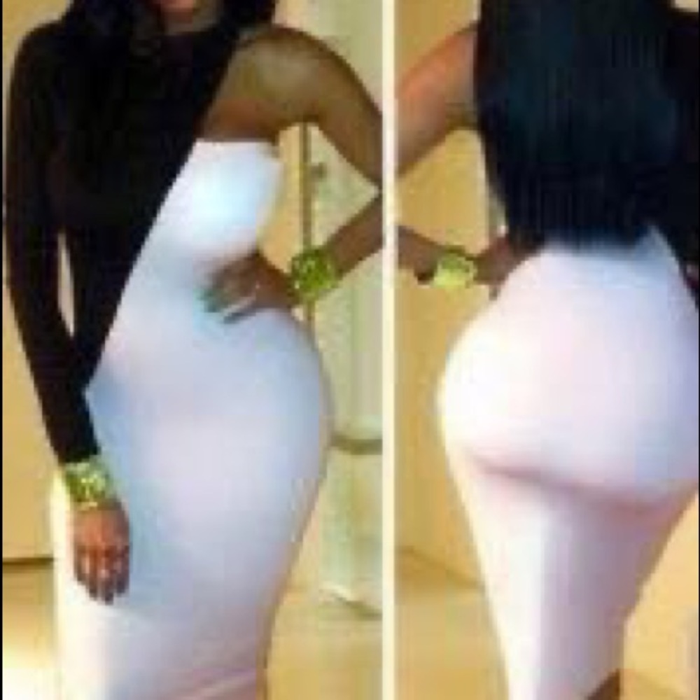 Women’s one shoulder black and white dress